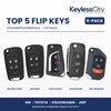 Locksmith Essentials: Top 5 Remote Flip Keys 5-Pack – GM / Toyota / Volkswagen / Jeep (AFTERMARKET)