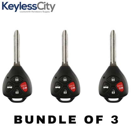 3 X 2013-2020 Subaru BRZ / Scion FR-S / 4-Button Remote Head Key / PN: 57497-CA110 / HYQ12BBY (G Chip) (AFTERMARKET) (BUNDLE OF 3)