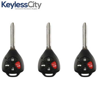 3 X 2013-2020 Subaru BRZ / Scion FR-S / 4-Button Remote Head Key / PN: 57497-CA110 / HYQ12BBY (G Chip) (AFTERMARKET) (BUNDLE OF 3)