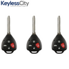 3 X 2013-2020 Subaru BRZ / Scion FR-S / 4-Button Remote Head Key / PN: 57497-CA110 / HYQ12BBY (G Chip) (AFTERMARKET) (BUNDLE OF 3)