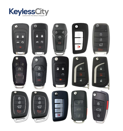 15 pcs Most Popular Flip Keys Variety Pack – Locksmith Starter (BUNDLE OF 15)