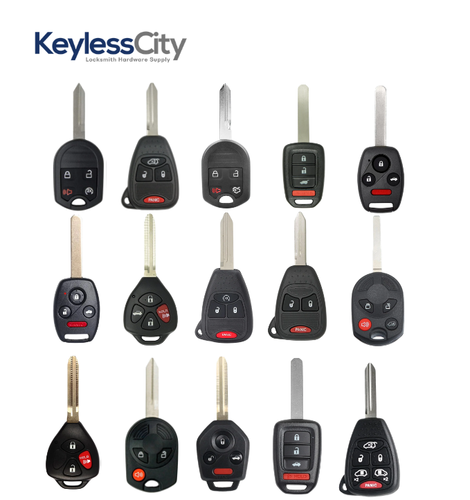 15 pcs Most Popular Remote Head Keys Variety Pack – Locksmith Starter ...