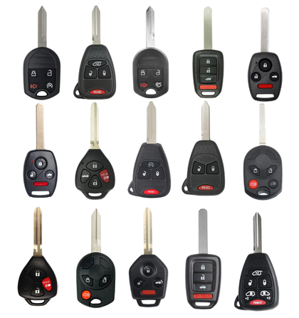 15 pcs Most Popular Remote Head Keys Variety Pack – Locksmith Starter (BUNDLE OF 15)