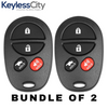 2 X 2008-2017 Toyota / 4-Button Keyless Entry Remote / GQ43VT20T (AFTERMARKET) (BUNDLE OF 2)