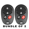 2 X 2008-2017 Toyota / 4-Button Keyless Entry Remote / GQ43VT20T (AFTERMARKET) (BUNDLE OF 2)