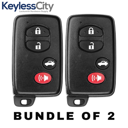 2 X 2009-2014 Toyota Avalon Camry / 4-Button Smart Key w/ Trunk / PN: 89904-06131/ HYQ14AEM (AFTERMARKET) (BUNDLE OF 2)