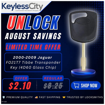 2000-2009 Jaguar - FO21T7 Tibbe Transponder Key (4D60 Glass Chip) (AFTERMARKET)