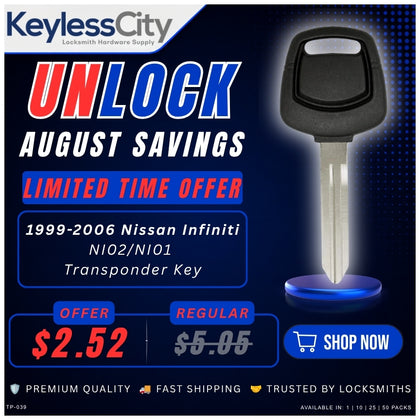 Nissan / Infiniti NI02/NI01 Transponder Key (AFTERMARKET)