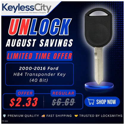 H84 Ford Transponder Key (40 Bit) (AFTERMARKET)