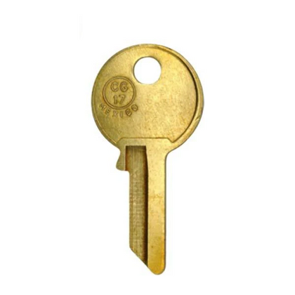 CG17 / KP1 / 1041Y Chicago Cabinet Key - Brass (JMA CHI-13DE)