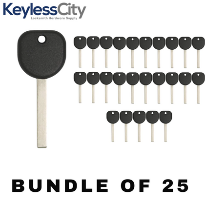 25 X 2010 - 2019 GM B119 Transponder Key (AFTERMARKET) (BUNDLE OF 25)