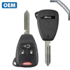 2005-2012 Jeep Liberty Commander Grand Cherokee / 4-Button Remote Head Key / PN: 05183349AC / OHT692715AA (OEM Refurb)