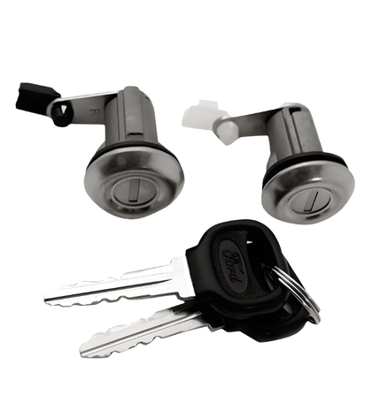 1972 - 1993 Mazda / MZ16 / X26 / X131 / Driver & Passenger Door Lock Cylinder Pair Coded Chrome DP-20-101 (ASP)
