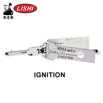 ORIGINAL LISHI - NSN14 Nissan Infiniti / 10-Cut / 2-In-1 Pick & Decoder / DR & BT / AG