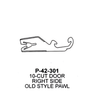 1987-1994 Ford / H54 / 10 Cut / Right Pawl For Passenger Door Lock / P-42-301 (ASP)