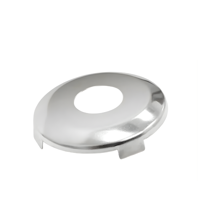 1996-2018 Ford / H75 / 8 Cut / Face Cap For Door Lock / Chrome / P-42-266 (ASP) (Pack Of 10)