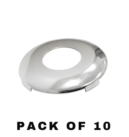 1984-1996 Ford / H54 / 10 Cut / Face Cap For Door Lock / Chrome / P-42-201 (ASP) (Pack Of 10)