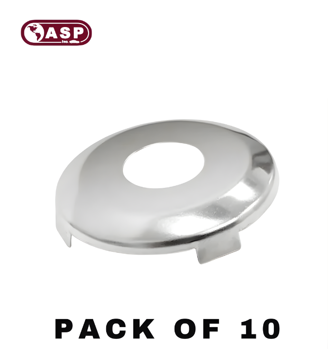 1996-2018 Ford / H75 / 8 Cut / Face Cap For Door Lock / Chrome / P-42-266 (ASP) (Pack Of 10)