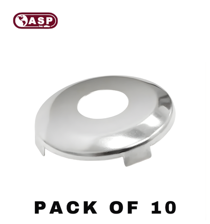 1996-2018 Ford / H75 / 8 Cut / Face Cap For Door Lock / Chrome / P-42-266 (ASP) (Pack Of 10)