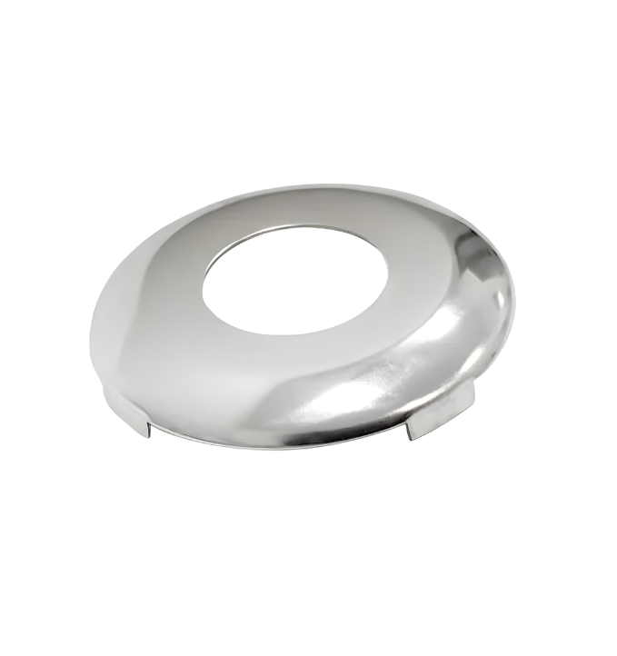 1984-1996 Ford / H54 / 10 Cut / Face Cap For Door Lock / Chrome / P-42-201 (ASP) (Pack Of 10)