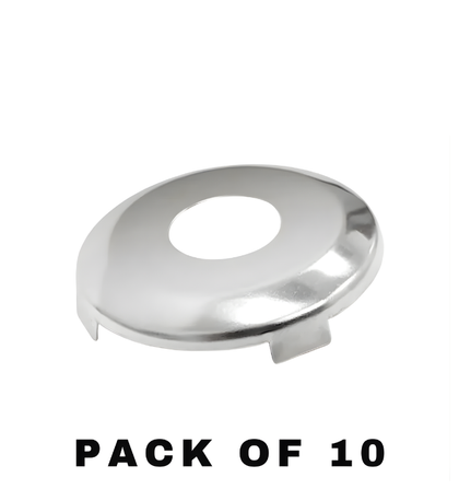 1996-2018 Ford / H75 / 8 Cut / Face Cap For Door Lock / Chrome / P-42-266 (ASP) (Pack Of 10)