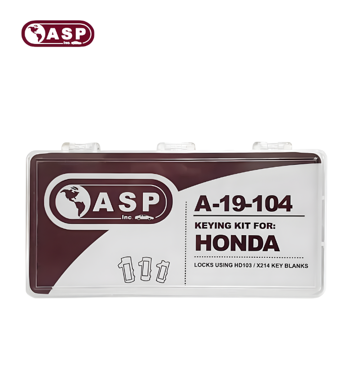 1990-2003 Honda Acura / HD103 / X214 / 8 Cut / Keying Tumbler Kit / A-19-104 (ASP)