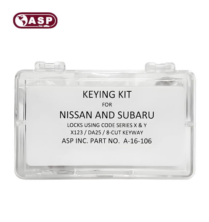 1982-2011 Nissan Infiniti Subaru / X123 / DA25 / Keying Tumbler Kit / A-16-106 (ASP)