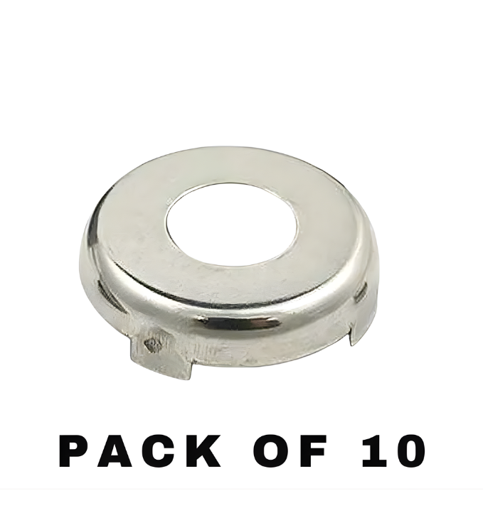 10 X 1988-2008 Toyota GM Mitsubishi / Face Cap For Door / Trunk / Gas Lock / Chrome / P-41-201 (ASP) (Pack Of 10)